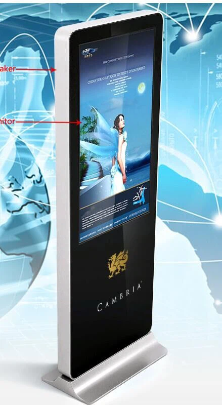 IPhone Style Floor Standing Interactive Signage KIOSK