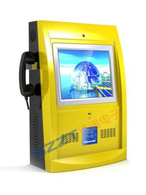 Custom Wall Mounted Retail / Financial Banking Kiosk with Coin Acceptor, Cash Acceptor