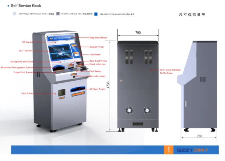 Self-service Kiosk With A4 Paper Printer